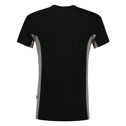 Tricorp T-shirt Bicolor met borstzak - black/grey detail 2