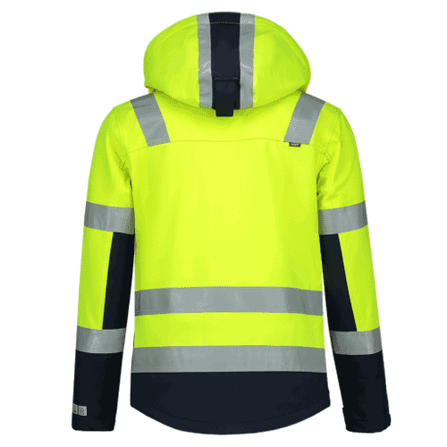 Tricorp multi-standard bi-colour softshell jacket, yellow ink, size M detail 2