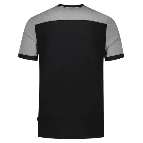 Tricorp T-shirt Bicolor Contrasting Seams - black/grey detail 2