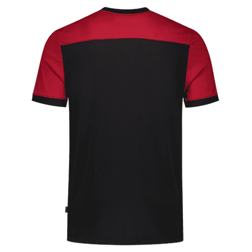 Tricorp T-shirt Bicolor Contrasting Seams - black/red detail 2