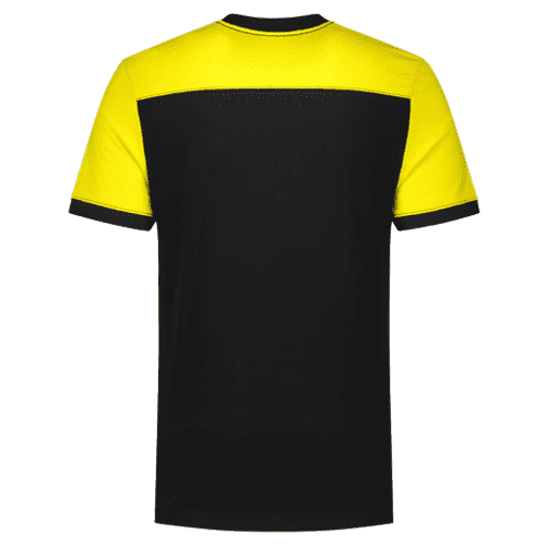 Tricorp T-shirt Bicolor Contrasting Seams - black/yellow detail 2