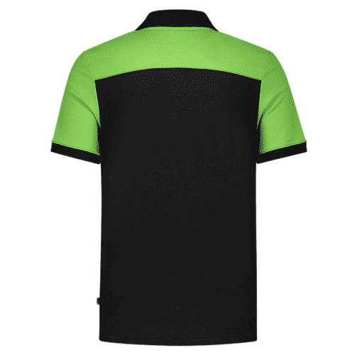 Tricorp polo shirt Bicolor seams - black/lime detail 2