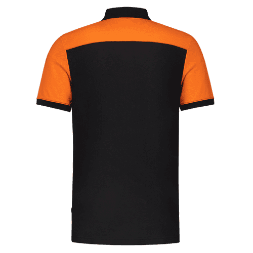 Tricorp polo shirt Bicolor seams - black/orange detail 2