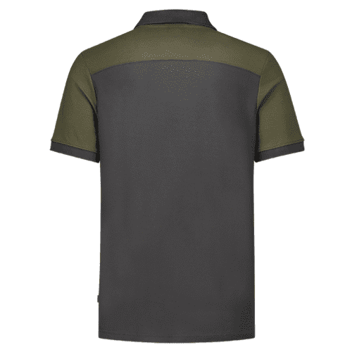 Tricorp polo shirt Bicolor seams - dark grey/army detail 2
