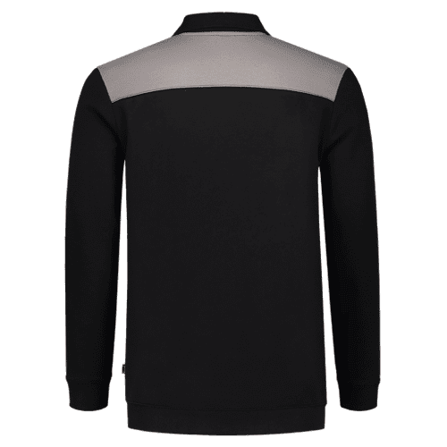 Tricorp polosweater Bicolor naden - black/grey detail 2