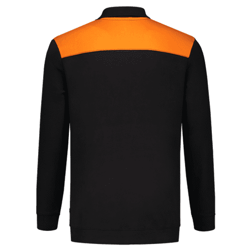 Tricorp polo sweater Bicolor seams - black/orange detail 2