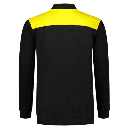 Tricorp polo sweater Bicolor seams - black/yellow detail 2