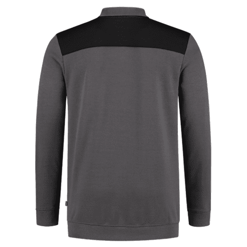 Tricorp polosweater Bicolor naden - dark grey/black detail 2