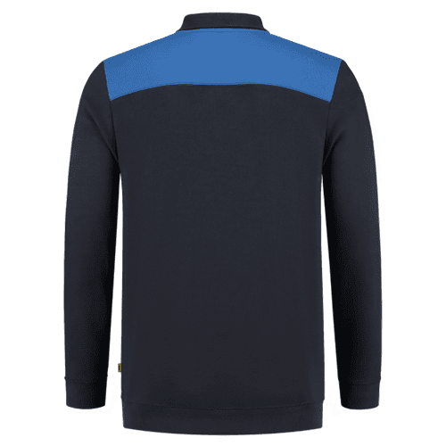 Tricorp polo sweater Bicolor seams - navy/royal blue detail 2