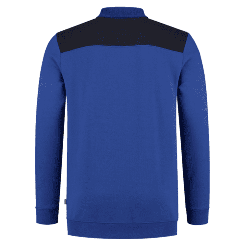 Tricorp polo sweater Bicolor seams - royal blue/navy detail 2