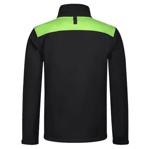 Tricorp softshell jacket Bicolor seams - black/lime detail 2