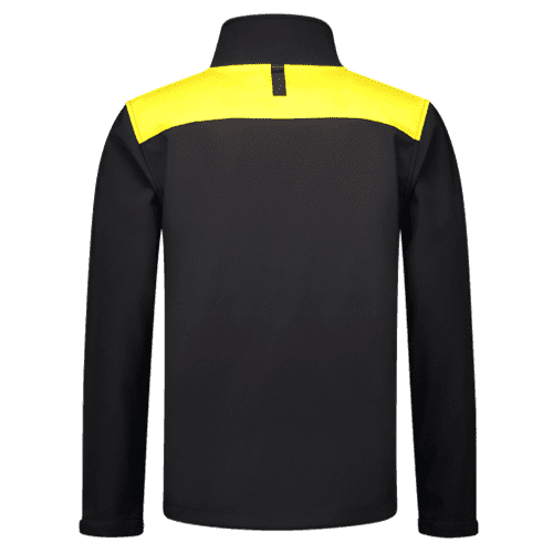 Tricorp softshell jacket Bicolor seams - black/yellow detail 2