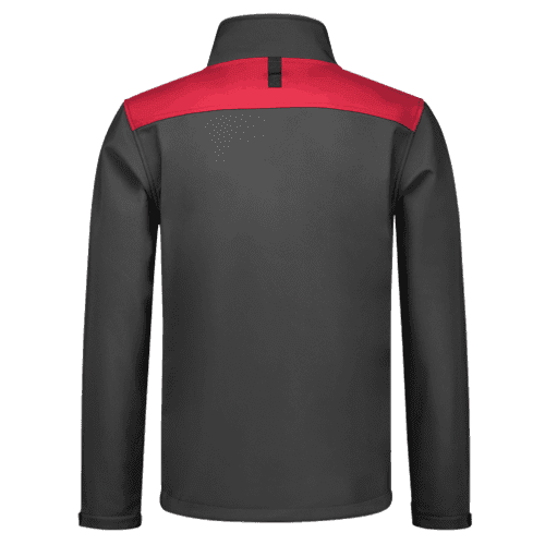 Tricorp softshell jacket Bicolor seams - dark grey/red detail 2