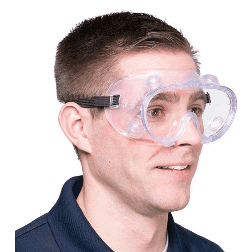 safety glasses, anti-mist, clear, adjustable detail 2
