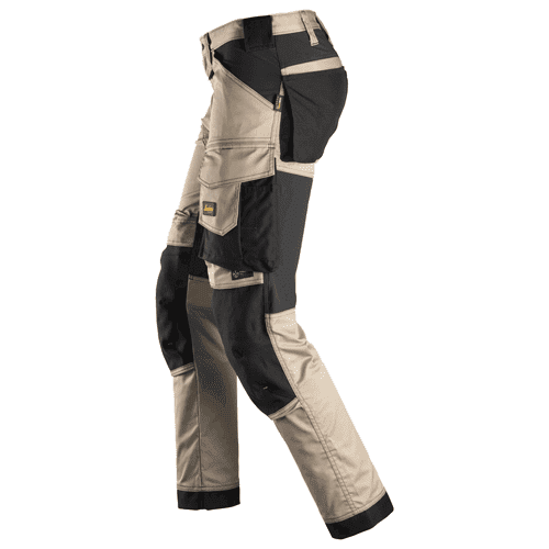 Snickers work trousers AllroundWork stretch 6341 - khaki/black detail 3