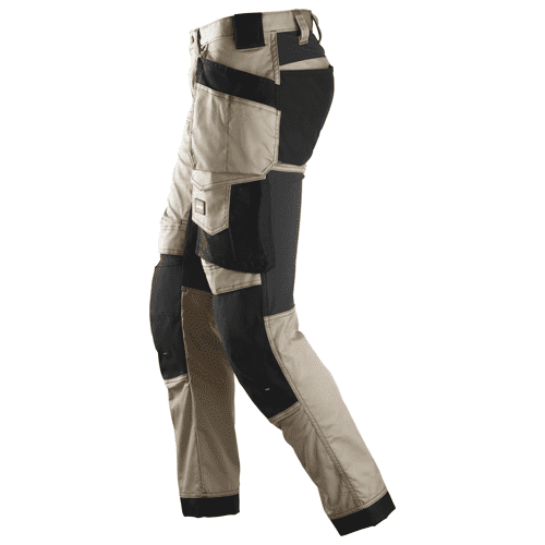 Snickers work trousers AllroundWork stretch 6241 - khaki/black detail 3