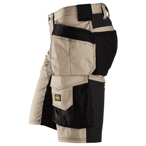Snickers short work trousers AllroundWork stretch 6141 - khaki/black detail 3