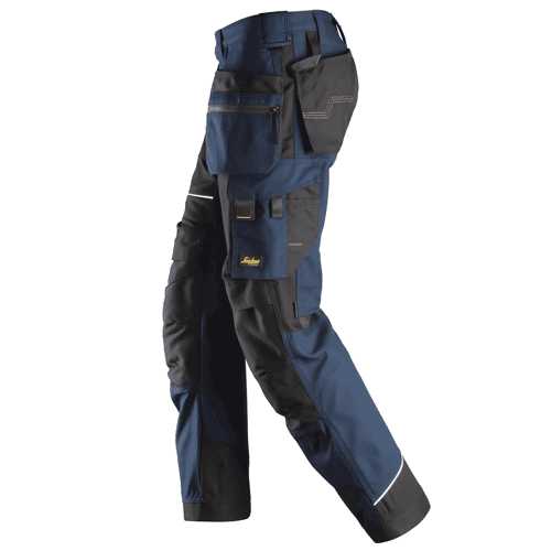 Snickers work trousers+ RuffWork Canvas+ 6214 - navy/black detail 3