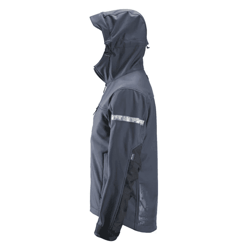 Snickers AllroundWork Soft Shell jacket with hood 1229 - navy/black detail 3