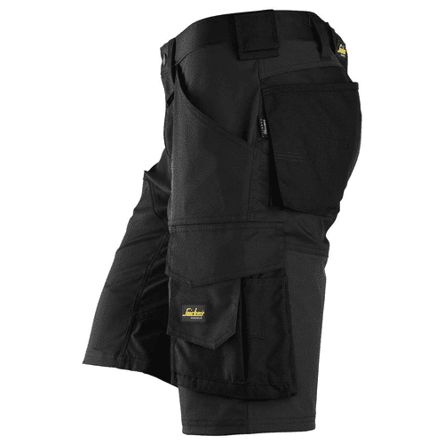 Snickers short work trousers AllroundWork stretch loose fit 6153 - black detail 3
