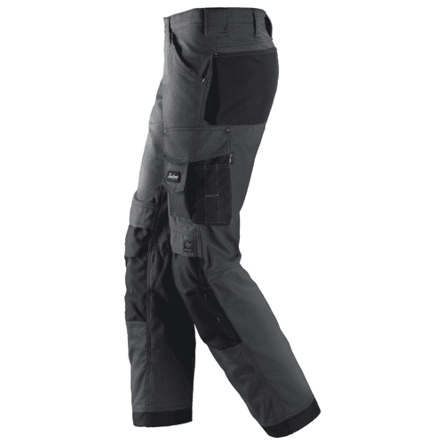 Snickers work trousers Canvas+ 3314 - steel grey/black detail 3