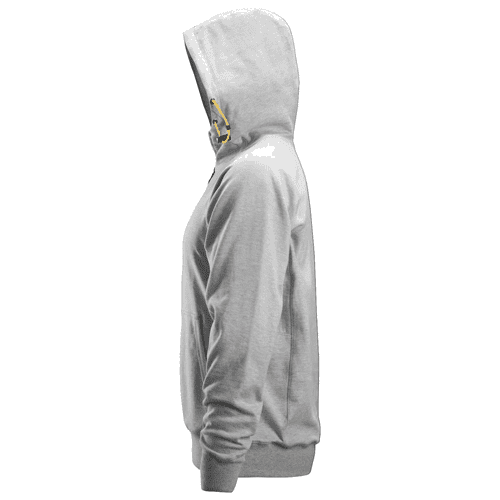 Snickers Logo hoodie met rits grey melange, maat L detail 3