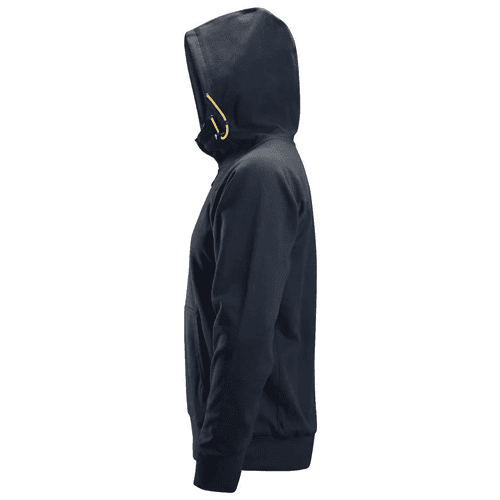 Snickers Logo hoodie met rits navy, maat XL detail 3