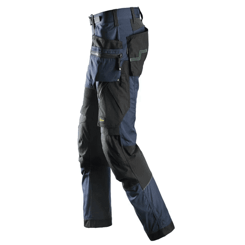Snickers work trousers+ FlexiWork 6902 - navy/black detail 3
