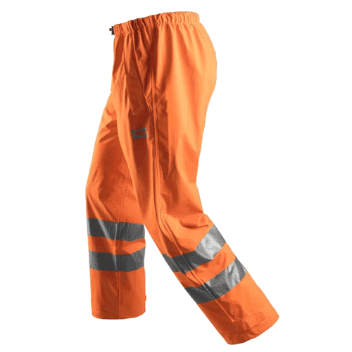 Snickers regenbroek PU High Visibility 8243 - orange detail 3
