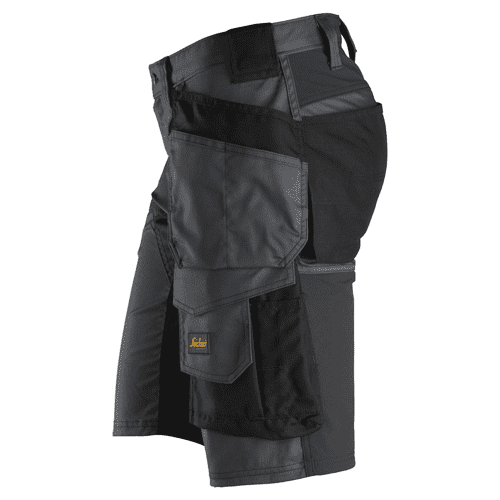 Snickers short work trousers AllroundWork stretch 6141 - steel grey/black detail 3