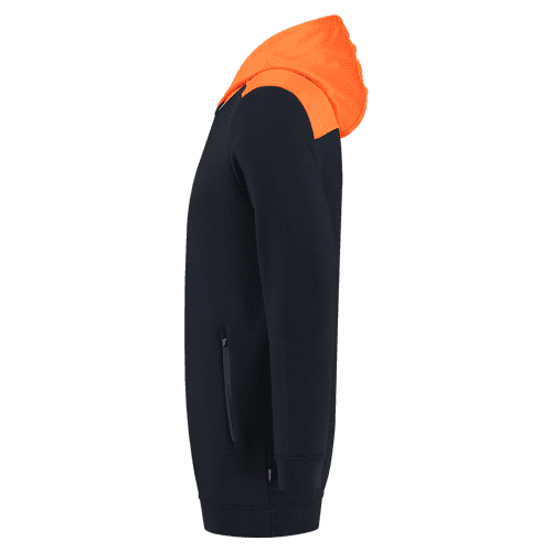 Tricorp sweater High Vis met capuchon - ink-fluor orange detail 3
