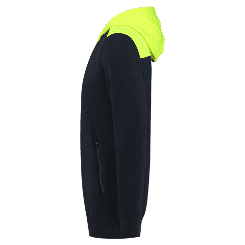 Tricorp sweater High Vis met capuchon - ink-fluor yellow detail 3