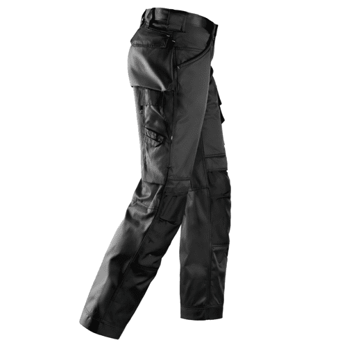 Snickers work trousers DuraTwill 3312 - black/black detail 3