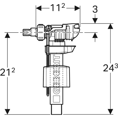 Geberit-Unifill vlotterkraan type 240714 detail 3