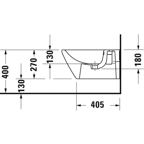 Duravit D-Neo wall-mounted bidet 229415 detail 3