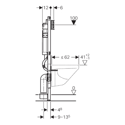 Geberit inbouwreservoir wand-wc Duofix Sigma 12cm detail 3
