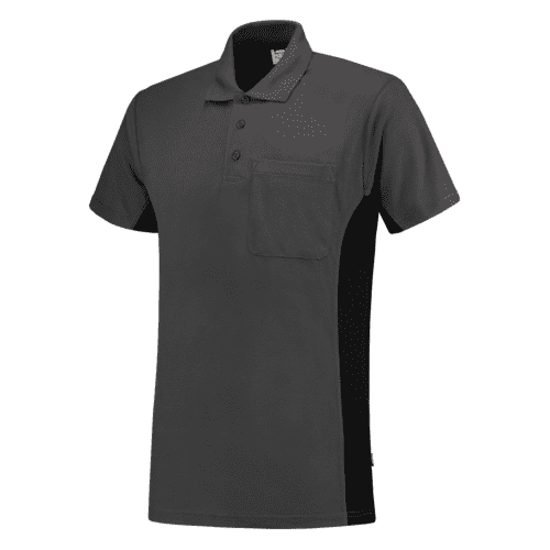 Tricorp polo shirt Bicolor - dark grey/black detail 3