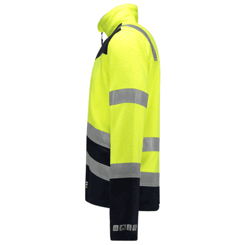 Tricorp multi-standard bi-colour fleece jacket, yellow-ink, size M detail 3