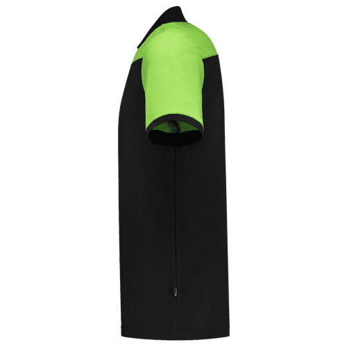 Tricorp poloshirt Bicolor naden - black/lime detail 3
