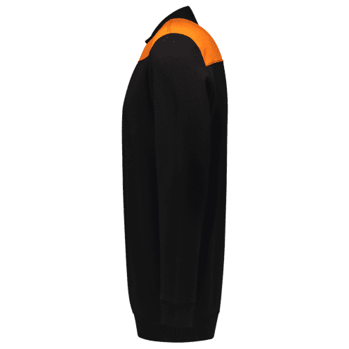 Tricorp polo sweater Bicolor seams - black/orange detail 3