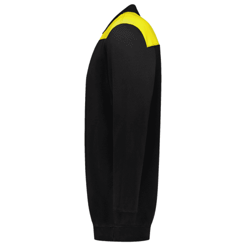 Tricorp polo sweater Bicolor seams - black/yellow detail 3