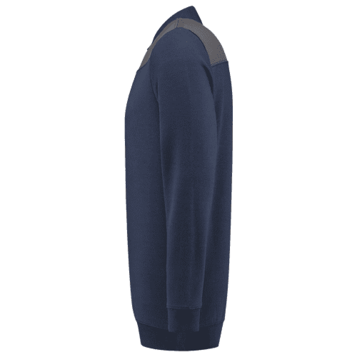 Tricorp polosweater Bicolor naden - ink/dark grey detail 3
