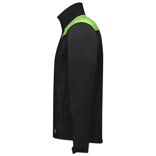 Tricorp softshell jacket Bicolor seams - black/lime detail 3