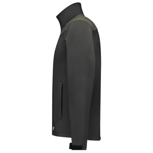 Tricorp softshell jacket Bicolor seams - dark grey/army detail 3