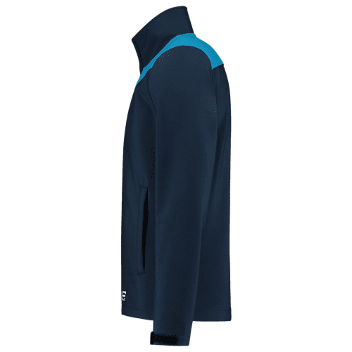 Tricorp softshell jacket Bicolor seams - ink/turquoise detail 3