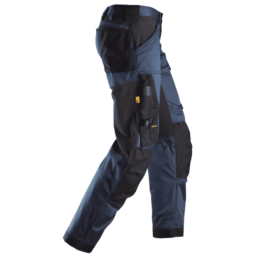 Snickers work trousers AllroundWork stretch loose fit 6351 - navy/black detail 4