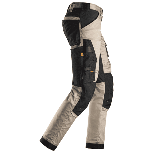 Snickers work trousers AllroundWork stretch 6341 - khaki/black detail 4