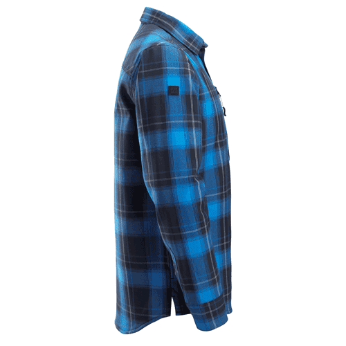 Snickers AllroundWork insulating shirt - true blue/navy detail 4