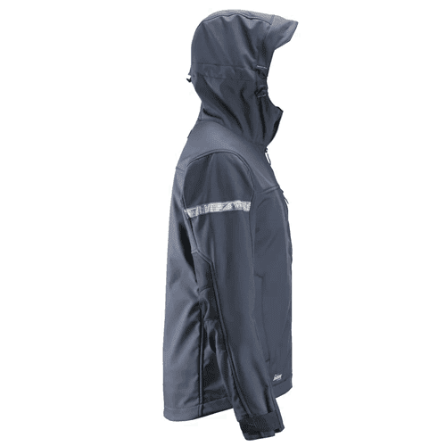 Snickers AllroundWork Soft Shell jacket with hood 1229 - navy/black detail 4