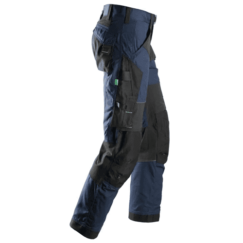 Snickers work trousers+ FlexiWork 6903 - navy/black detail 4